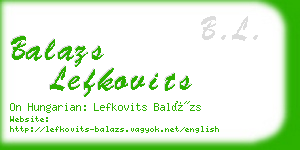 balazs lefkovits business card